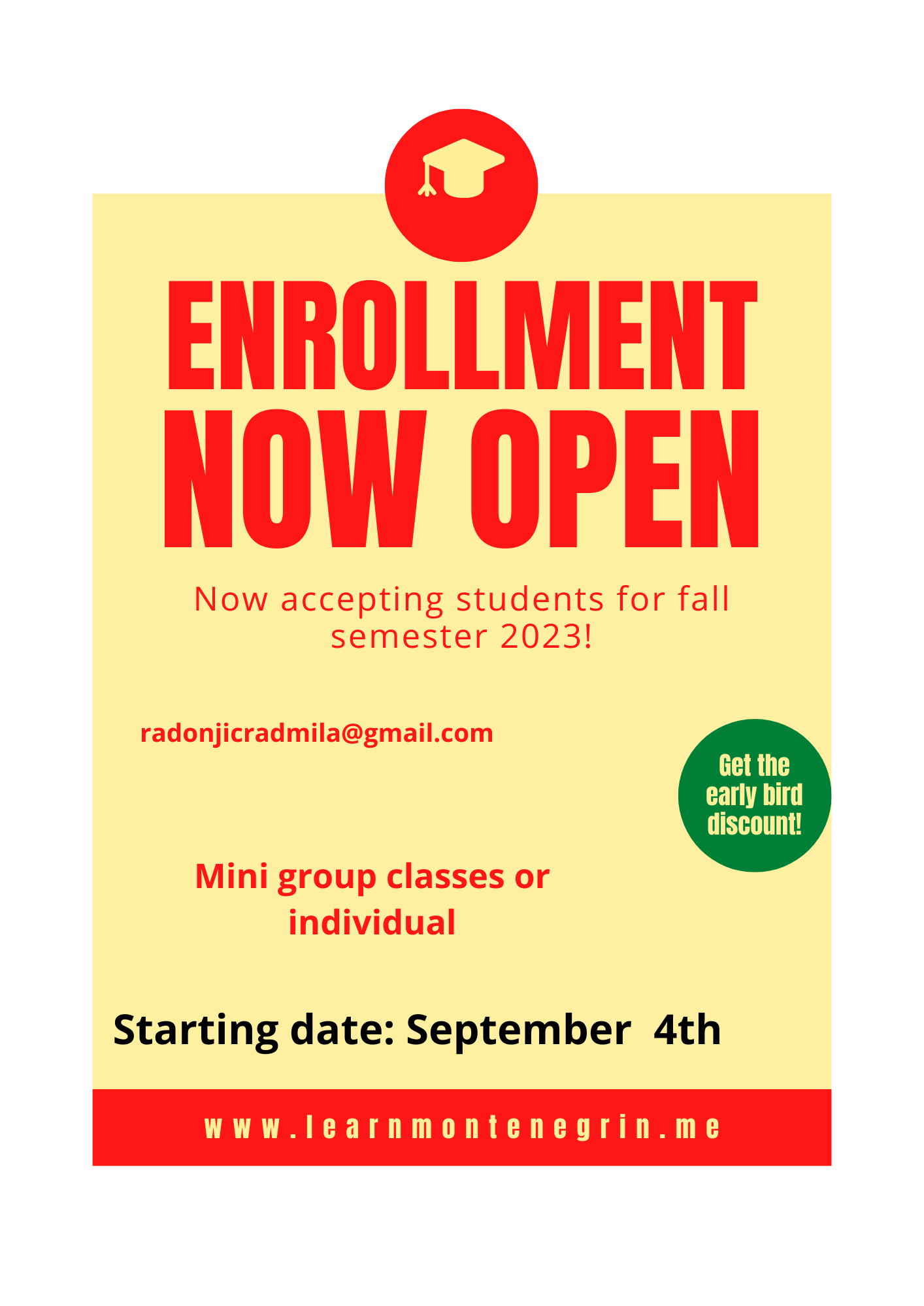 Enrollment open